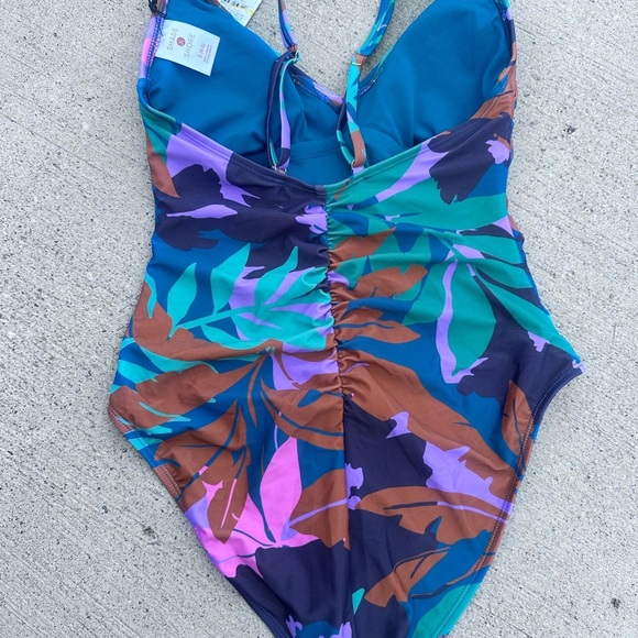 Shade & Shore Colorful One-Piece Swimsuit NWT - Picture 6 of 6